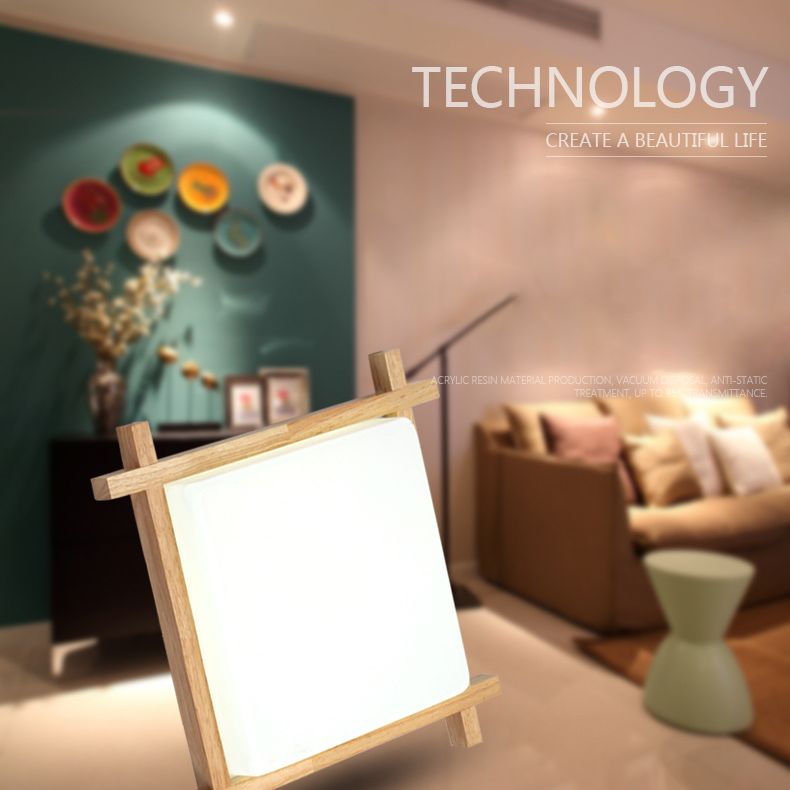 Quadratische Acryl-Einbauleuchte LED-Deckenleuchte im modernen Stil in Beige