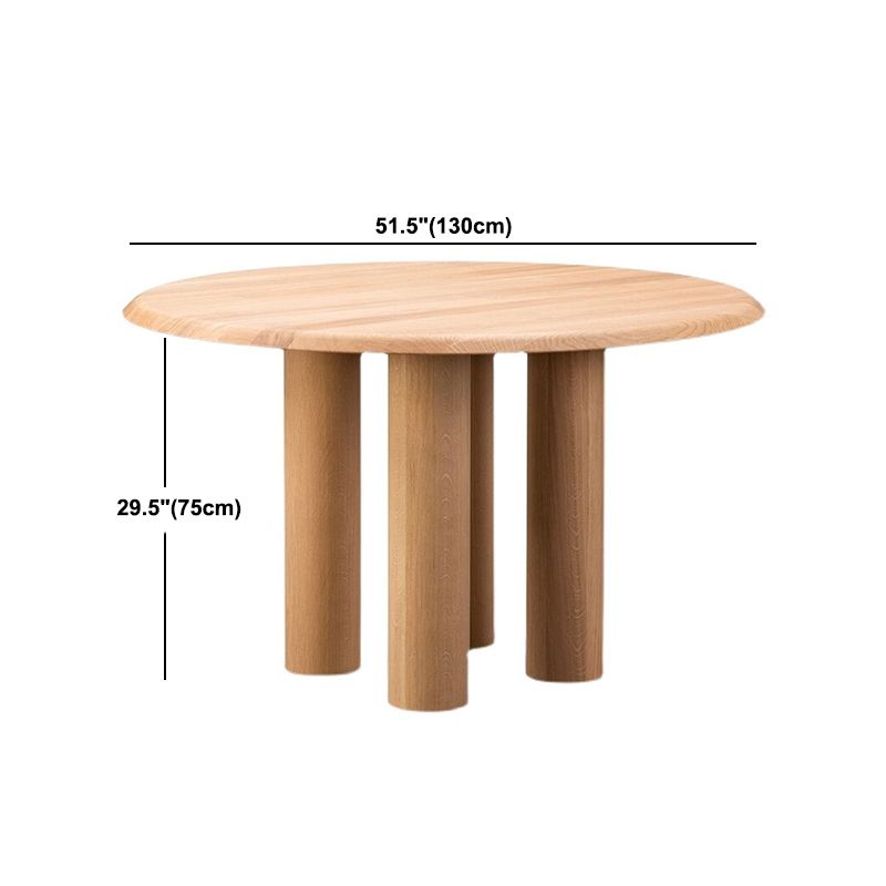 Solid Wood Dining Table Modern Round Dining Room Table for Home