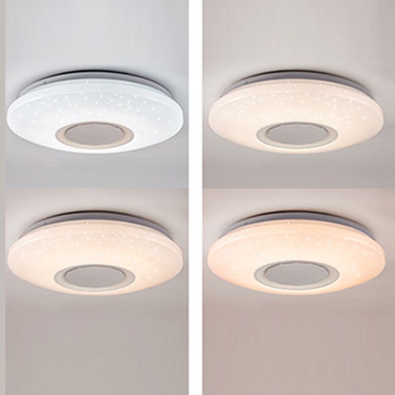 Modern Minimalist Style LED Flush Mount Ceiling Fixture Phone Control Light Bedroom Light