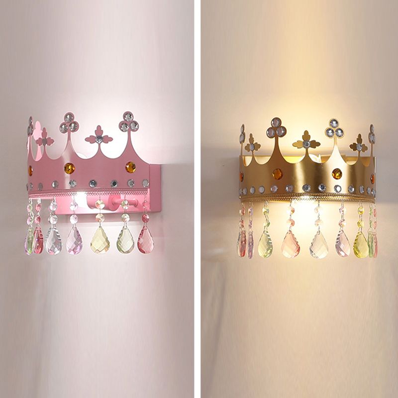 Nordic Style Wall Mount Light Crown Shape Wall Lamp for Children's Room