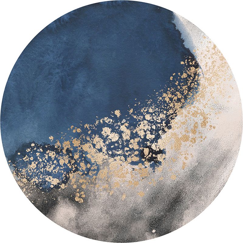 Blauw contrast kleurgebied tapijt modern polyester gebied tapijt anti-slip gemakkelijke tapijt tapijt voor woningdecoratie