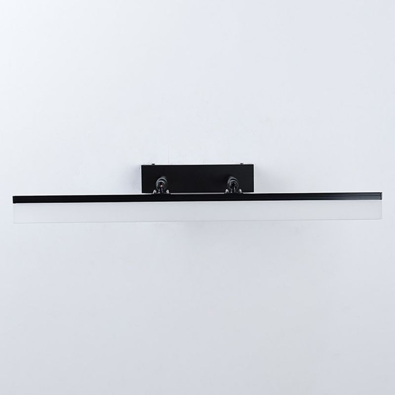 Modern Minimalist Style Rectangular Wall Mounted Mirror Front Acrylic Vanity Lighting Fixtures for Bathroom