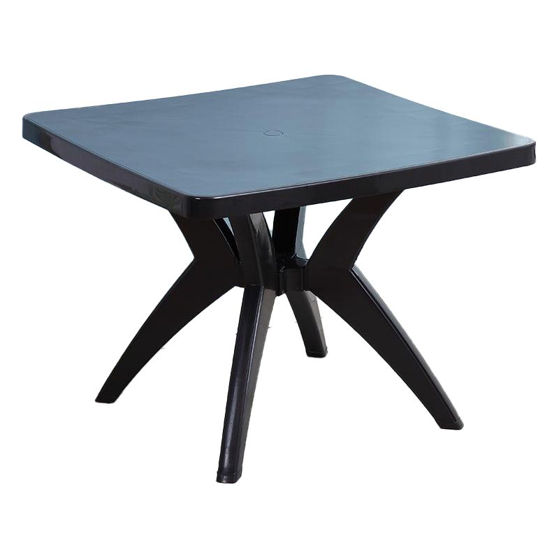 Modern Waterproof Square Courtyard Table Plastic Base Outdoor Table