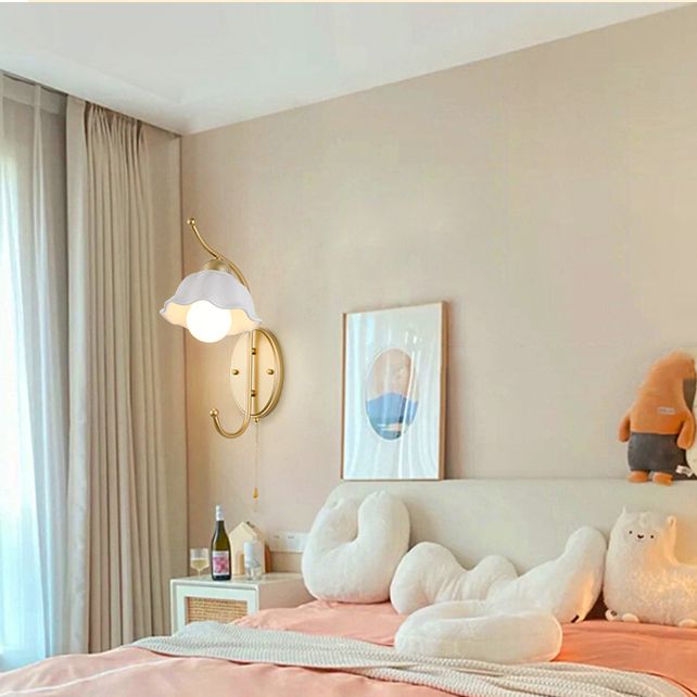 Modern Gold Vanity Lighting Ceramic Shade Wall Light Fixture for Bathroom