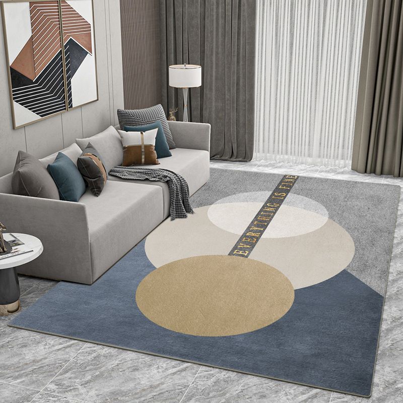 Grijs modern tapijt geometrisch patroon polyester gebied tapijt niet-slip achterste ruggebied tapijt voor woningdecoratie