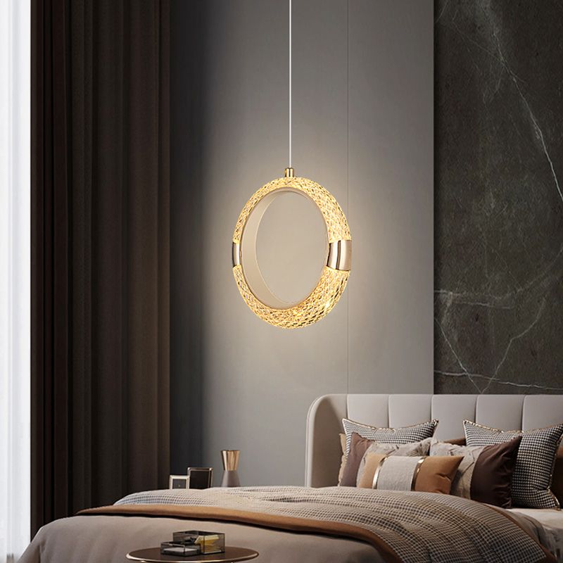 Circularity Shape Metal Pendant Lights Modern Style Hanging Lamps