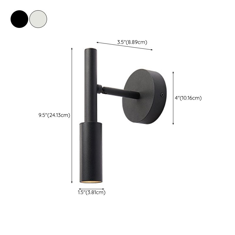 Modern Simple Wall Light Cylinder Shape Wall Lamp with Iron Shade for Bedroom
