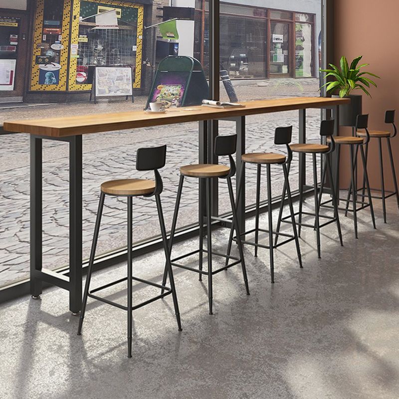 Solid Wood Pub Table Modern Bar Height Rectangle Bar Table for Indoor