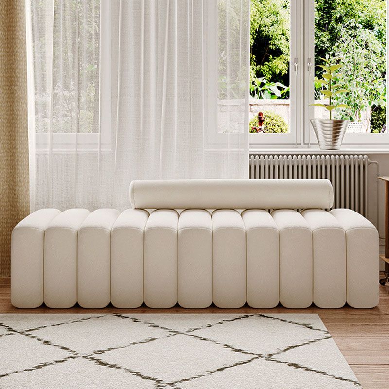 Velvet Standard Sofa Armless Tight Back Sofa for Living Room