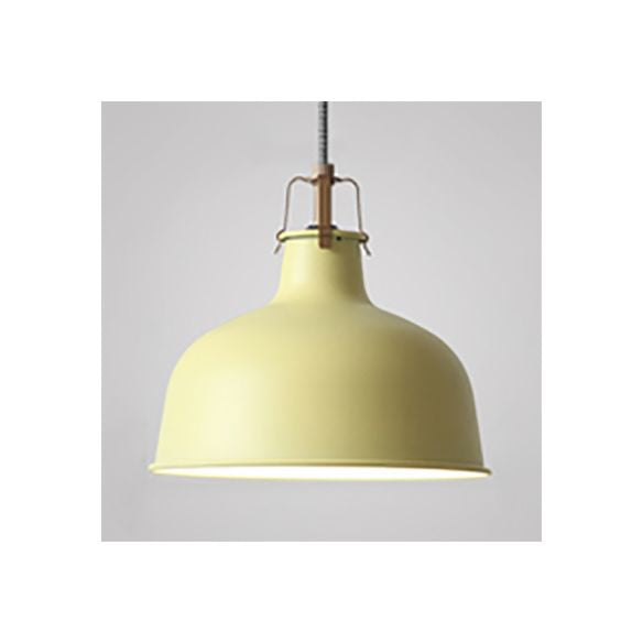 8,5 "/13" W gewölbte Metallanhänger Beleuchtung Industrial Style 1 Light Ess Room Hanging Lamp mit verstellbarer Kabel in Grau/Rosa