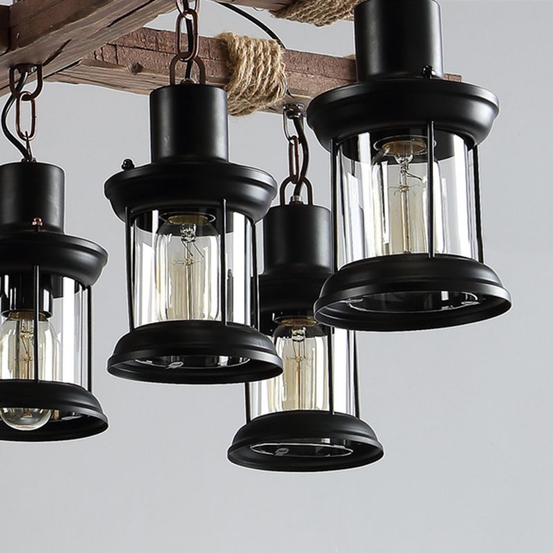 Plafond en bois de bronze antique Pendant les lumières suspendues de style industriel pour salle à manger