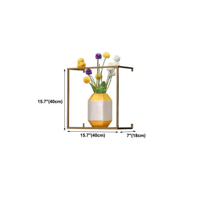 Floating Gold Metal Bookshelf Glam Wall Mounted Shelf Bookcase