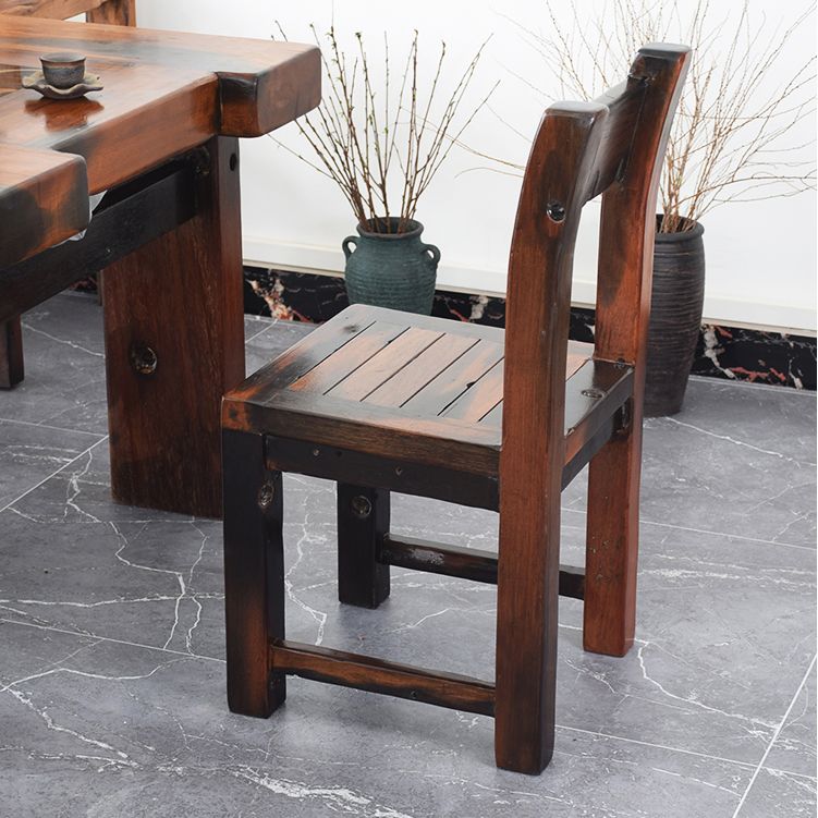 Open Back Dining Side Chair Traditional Solid Wood Dining Chair