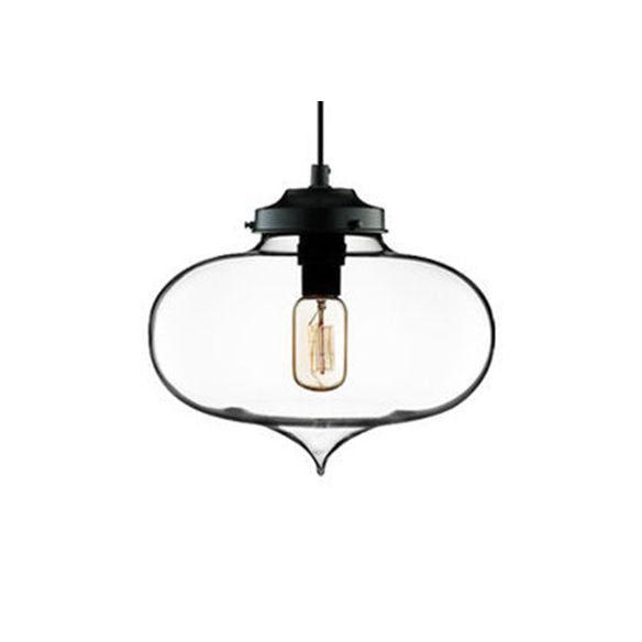 Tränenhänge hängen hungeres helles zeitgenössisches Glas 1 hellrot/braun/blau hängende Deckenleuchte