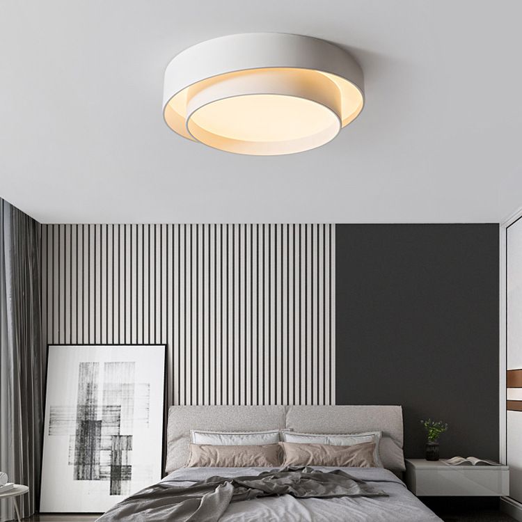 New Modern Circle LED Flush Mount 1-Light Iron Ceiling Mounted Light for Bedroom