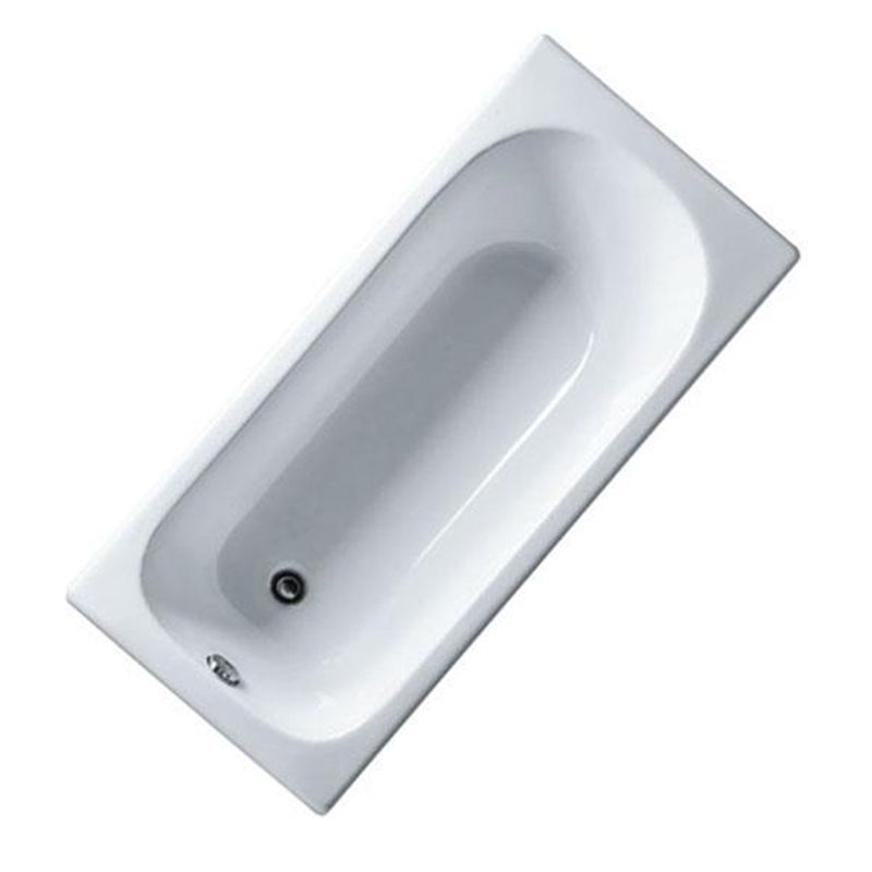 Soaking Freestanding Tub with Internal Drain Bathroom Acrylic White Bath Tub