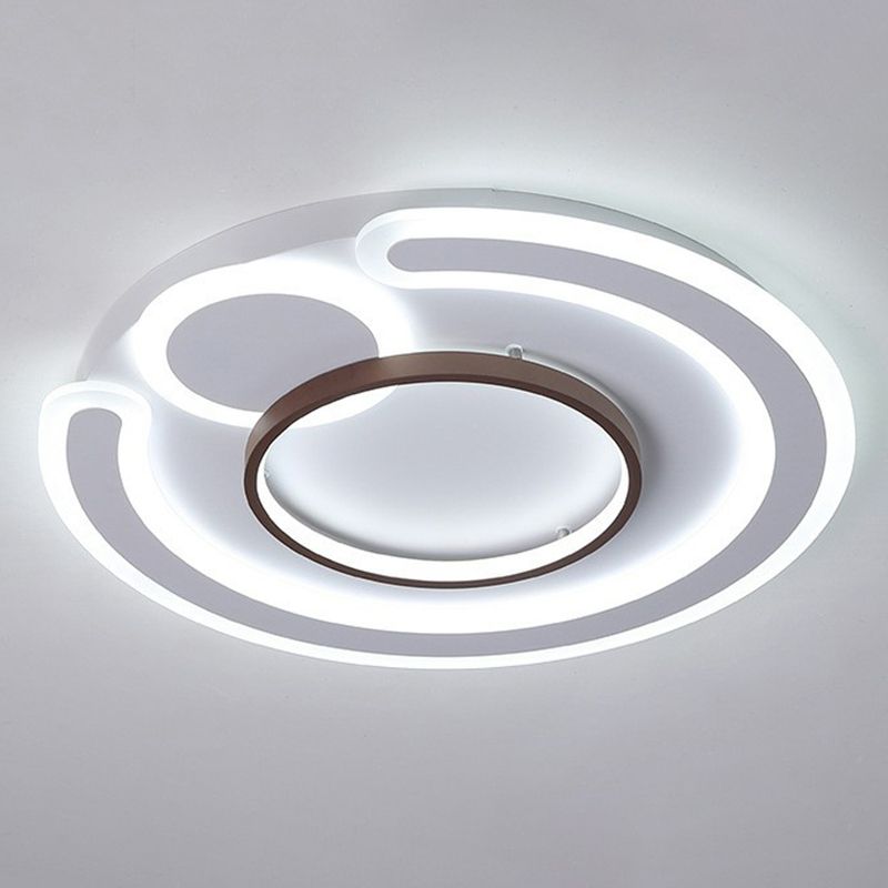 Plafonnier encastré à LED géométrique nordique en acrylique pour salon, café