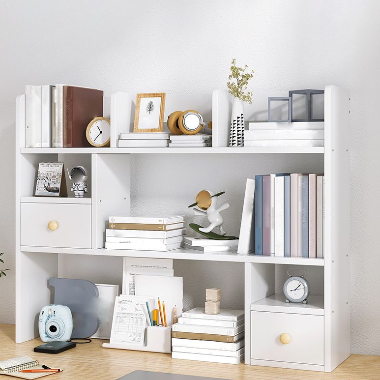 Modern Style Bookshelf Open Back Wood Bookcase for Home Office