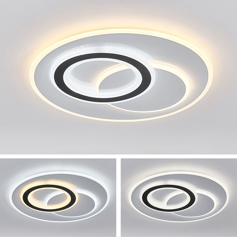 Plafonnier LED en forme de géométrie, moderne, en fer, 3 lumières, montage encastré, pour chambre à coucher