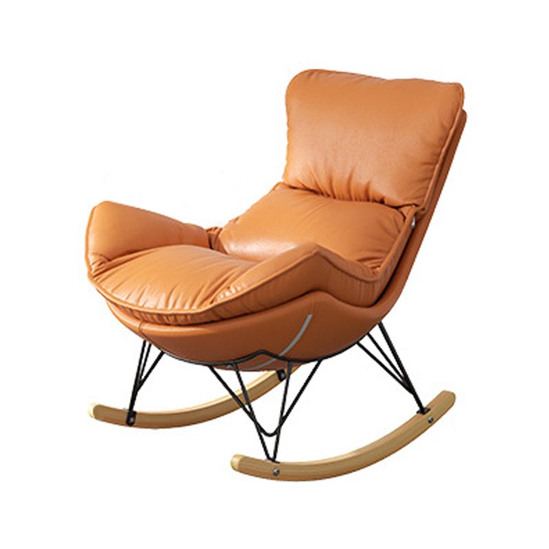 Solid Wood Rocking Chair Contemporary Rocker Chair with Padded Seat