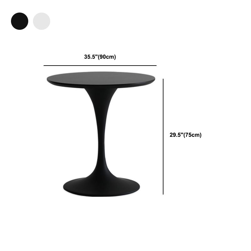 Modern Style with Pedestal Base Round Wooden Table Coffee Table