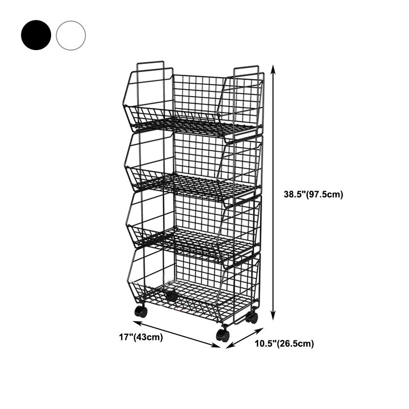 10.43"W Bookshelf Modern Style Bookcase for Study Room Office with Casters