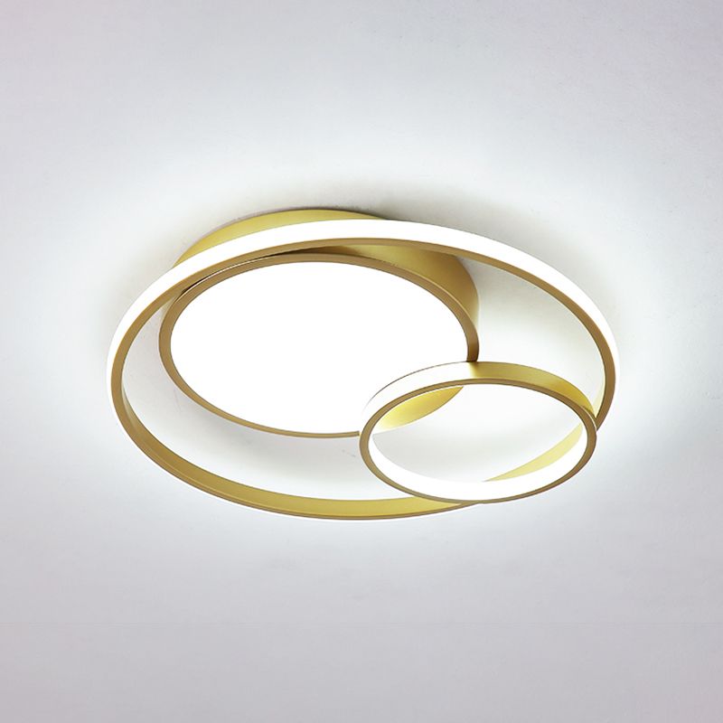 Hedendaagse Cirkels Inbouwverlichtingsarmatuur Metaal 3 Lichten Led Opbouwplafondverlichting