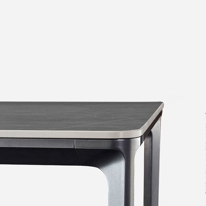 Modern 1/4/5/7 Pieces Black Dinette Set with Sintered Stone Top Rectangle Dining Table Set