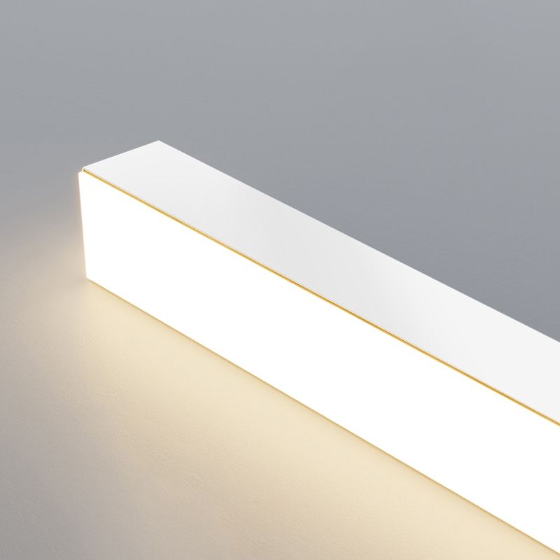 White LED Island Light Modern Island Hanging Light with Acrylic Shade for Living Room