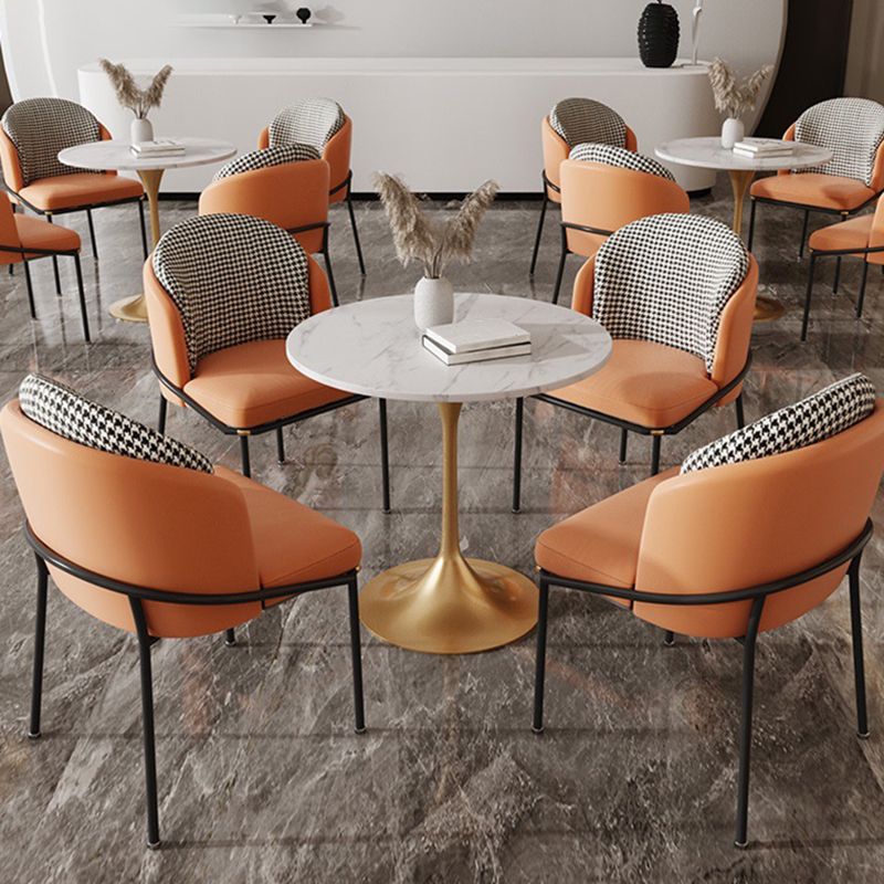 Modern Indoor Armless Dining Chair Upholstered Dining Side Chair