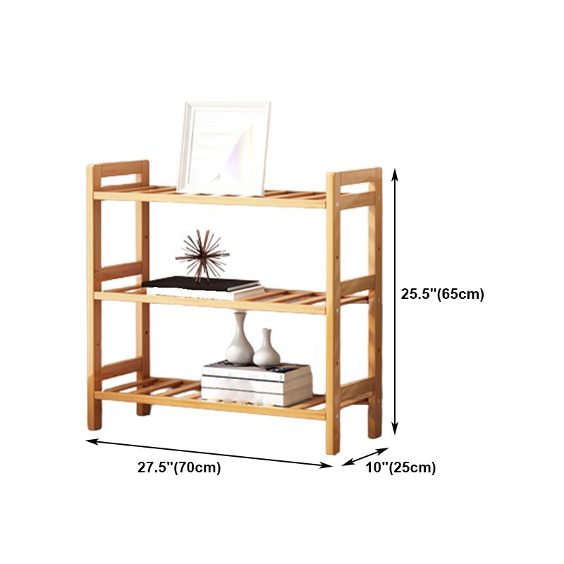 Etagere Bookcase Bamboo Open Back Shelf Bookcase for Study Room