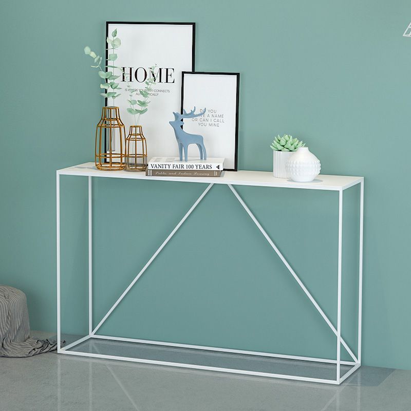 Contemporary Console Accent Table Antique Finish Console Table in Metal
