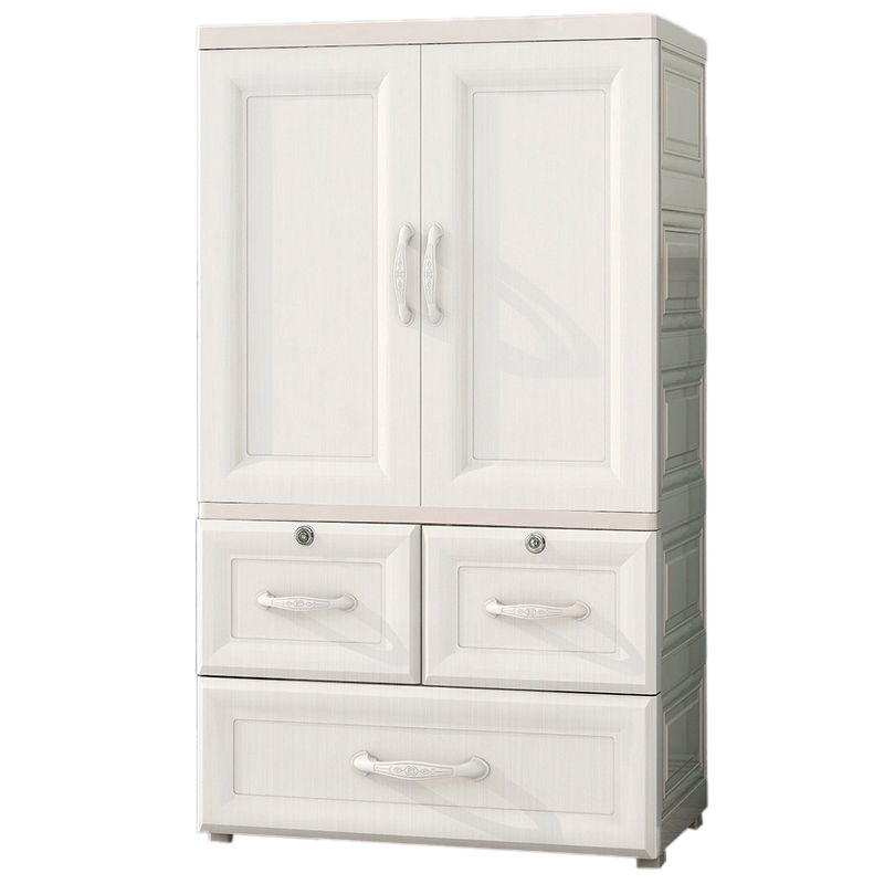 Bedroom Hinged Door Storage Cabinet Contemporary Plastic Cabinet