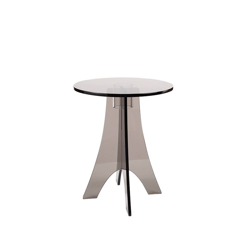 Modernistic Plastic Accent Side Table Round 3 Legs Living Room Corner Table