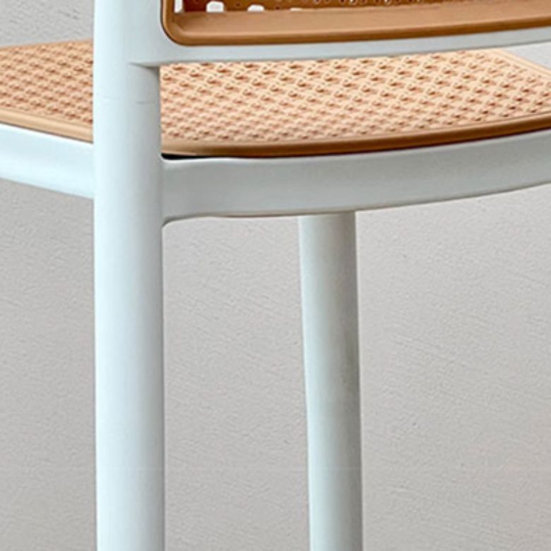 Plastic Stackable Bar Stool Modern Backrest Bar Stools for Dining Room