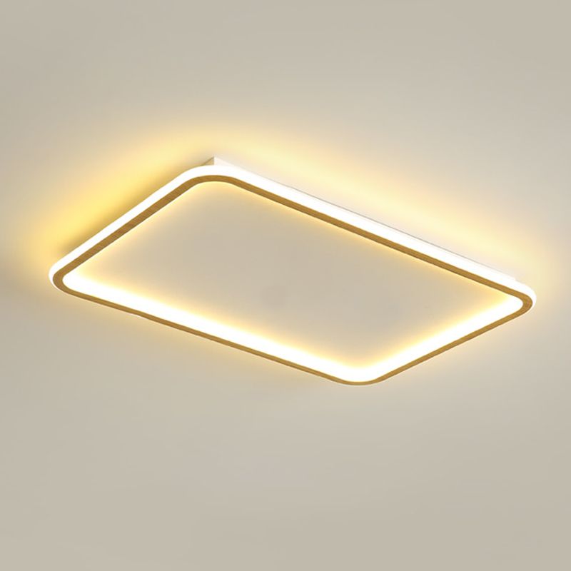 Geometrical Wood Flush Mount Ceiling Light Minimalist LED Flush Mount Lighting