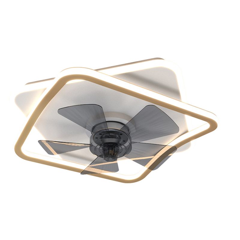 Weißer und goldener geometrischer Lüfter Licht Nordic Style LED Metal Semi Flush Deckenleuchte