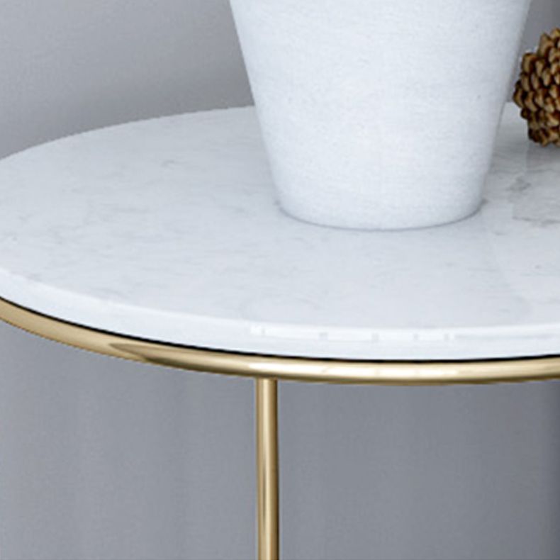 23.62" Tall Glam Bed Nightstand Faux Marble Night Table with 2 Shelves