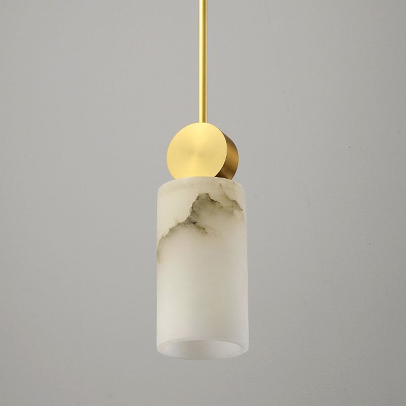 Marble Geometry Shape Hanging Lights Modern Style 1 Head Hanging Mount for Restaurant