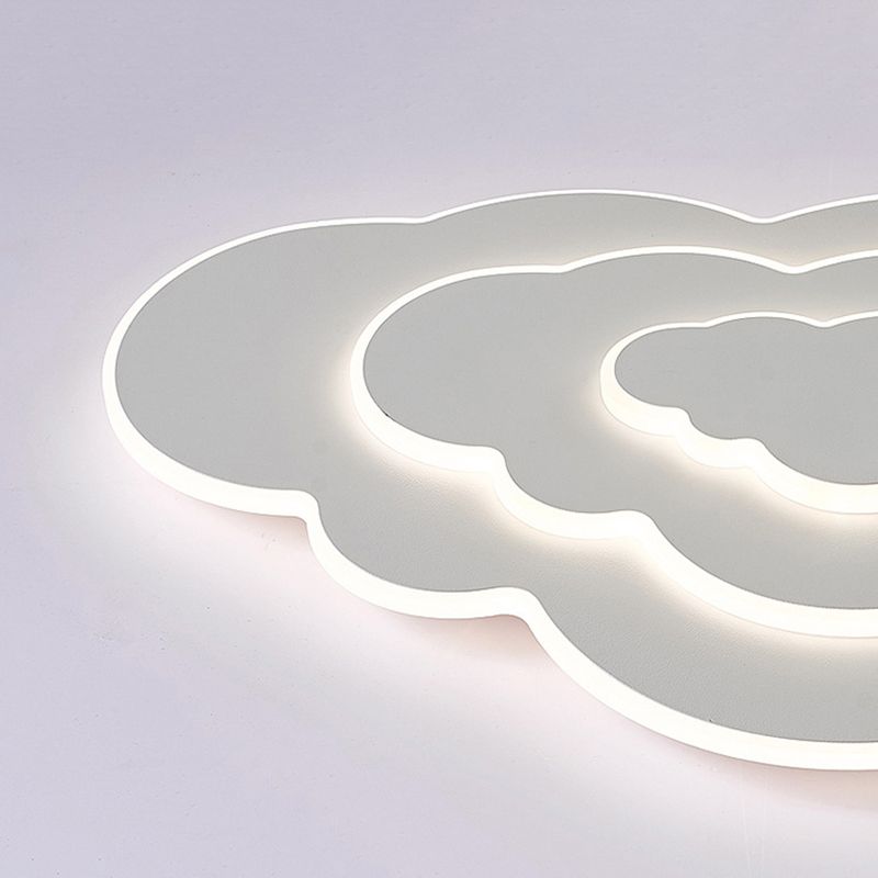 Modern Cloud Shape Ceiling Mount Light Fixture 3 Lights Ceiling Mounted Light