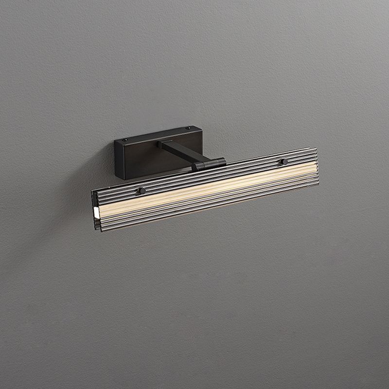 Modern Unique Shape Wall Mounted Light Glass Wall Sconce in Black Finish