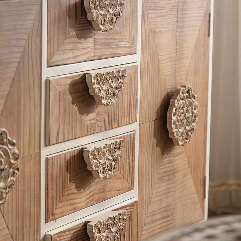 Industrial Standard Natural Accent Chest Distressed Wood Accent Cabinet