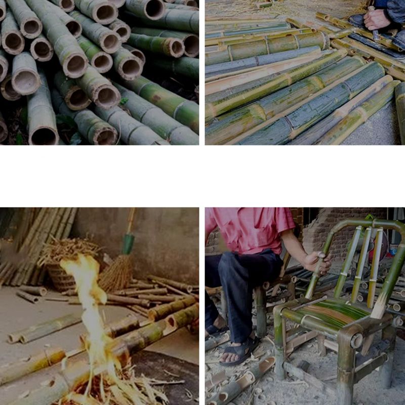 Square Bamboo Patio Table Farmhouse Style Home Patio Picnic Table