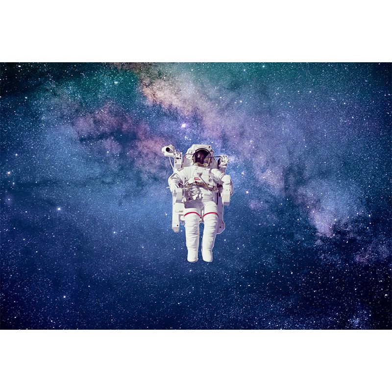 Papier peint mural d'astronaute, décoration murale de couleur foncée, anti-taches, pour salle d'étude