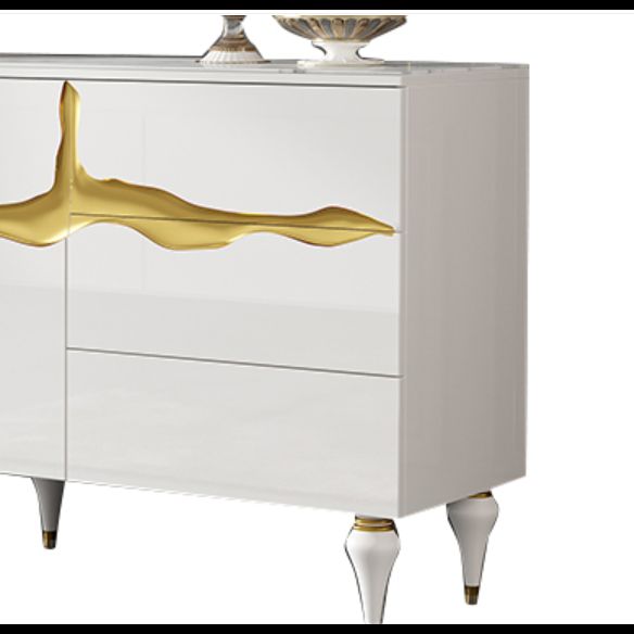 13.65-inch Width Classic Glam Storage Chest Stone Storage Chest Dresser