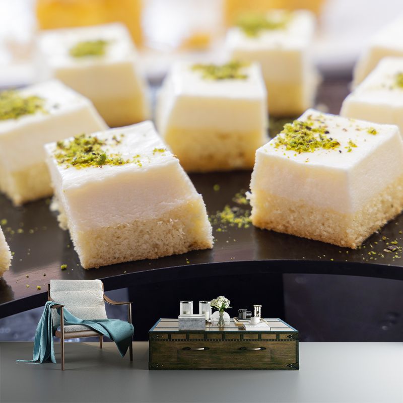 Modern Style Sweet Dessert Food Mural Stain Resistant Wallpaper for Commerce Shop