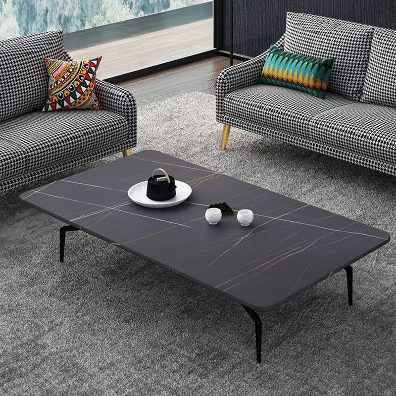 Modern Style Cocktail Table Rock Slate Top Rectangular & Oval Coffee Table