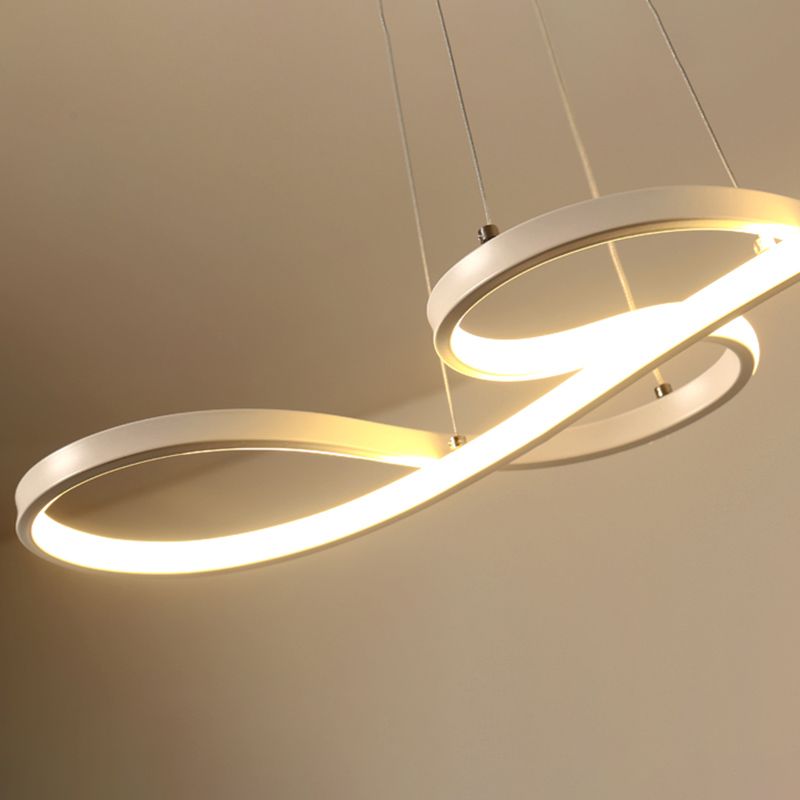 Musical Note Island Chandelier Lights Simplicity Acrylic Chandelier Lighting Fixtures for Living Room