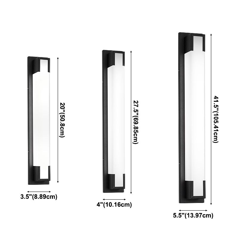 Lampada da montaggio a parete rettangolare per il balcone per balcone per balcone.