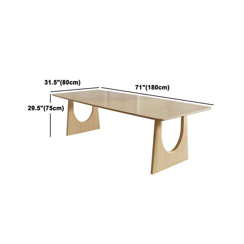 Modern 1/7 Pieces Dining Set Rectangle Pine Wood Dining Table for Dining Room